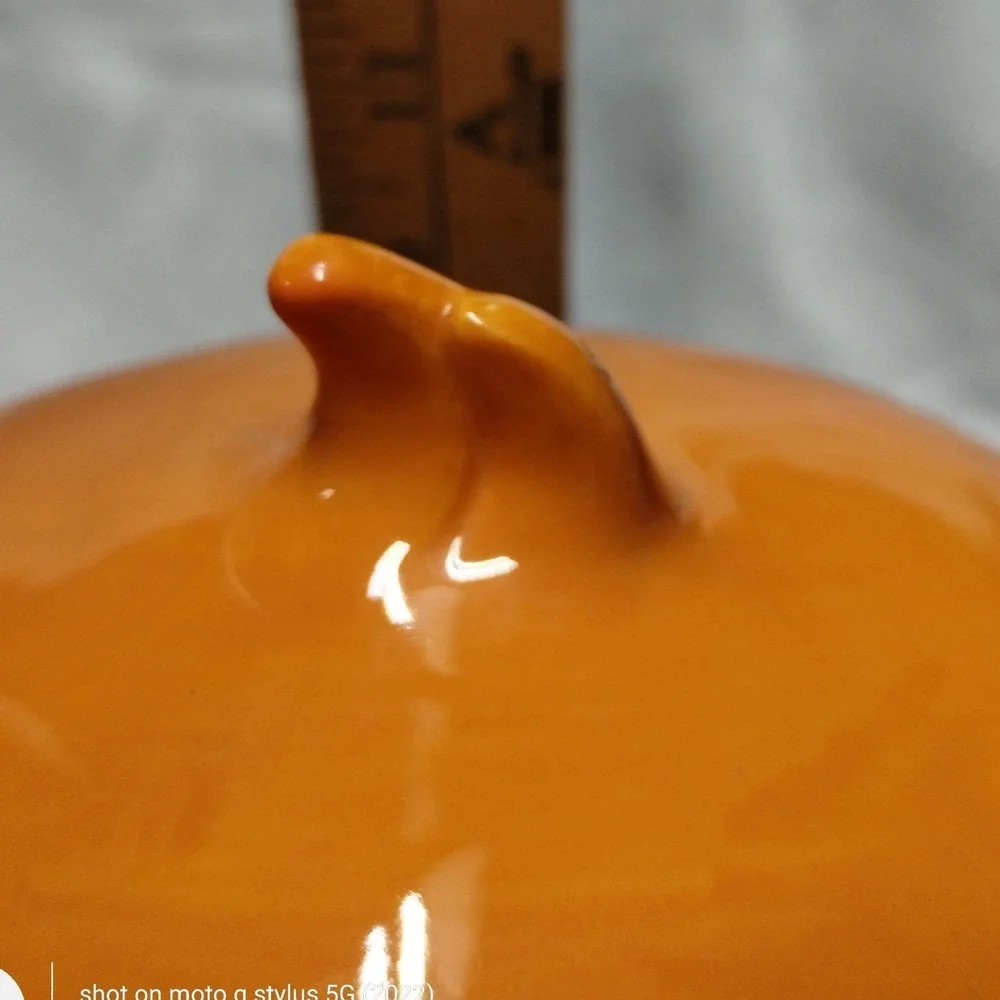 Target Home Orange Monkey Ceramic Cookie Jar Canister 2009 Glossy Kitsch 10 Inch